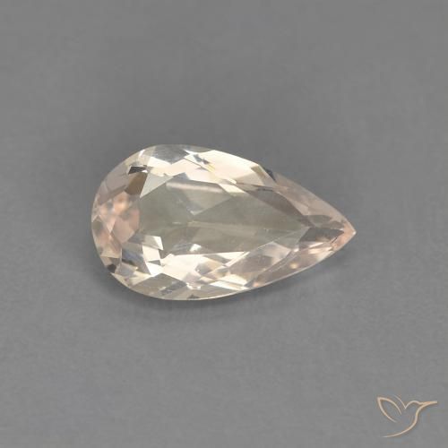 0.67ct Natürlicher Mittelrosa Morganit, Birnenform, VVS-VS