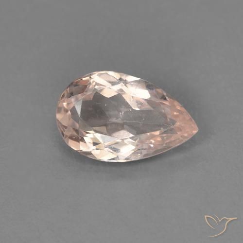 0.72ct Natürlicher Mittelrosa Morganit, Birnenform, VVS-VS