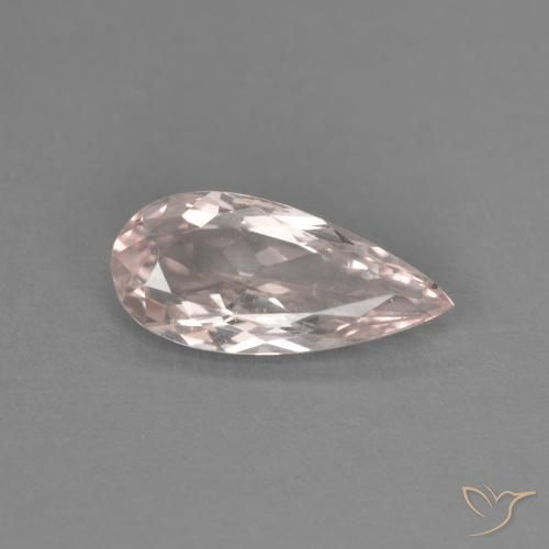 0.87ct Natürlicher Flamingorosa Morganit, Birnenform, VVS-VS