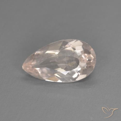 0.92ct Natürlicher Mittelrosa Morganit, Birnenform, VVS-VS