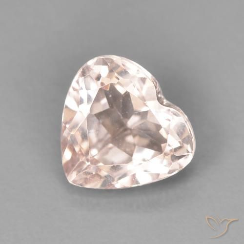 0.94ct Natürlicher Medium Light-Pink Morganit, Herz, VVS-VS