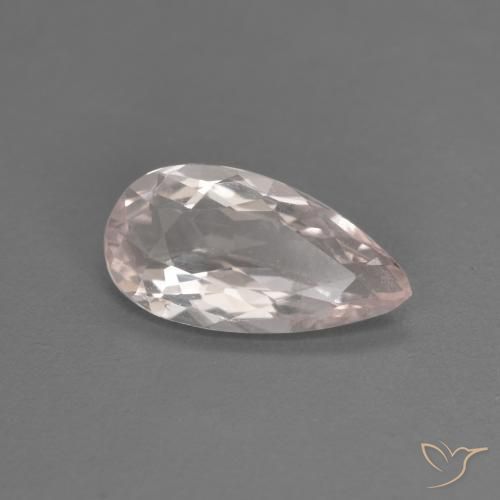 0.98ct Natürlicher hellrosa Morganit, Birnenform, VVS-VS