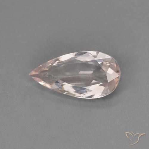 0.97ct Natürlicher Flamingorosa Morganit, Birnenform, VVS-VS