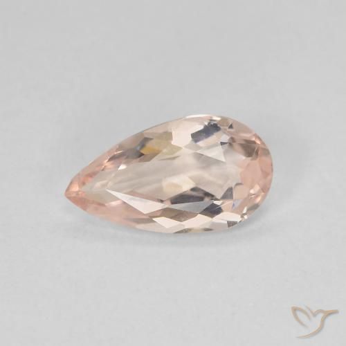 0.91ct Natürlicher Medium Light-Pink Morganit, Birnenform, VVS-VS