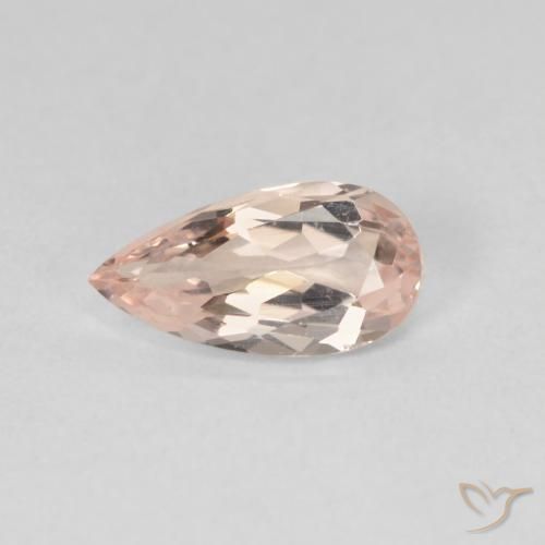 0.94ct Natürlicher Sehr helles Rosa Morganit, Birnenform, VVS-VS
