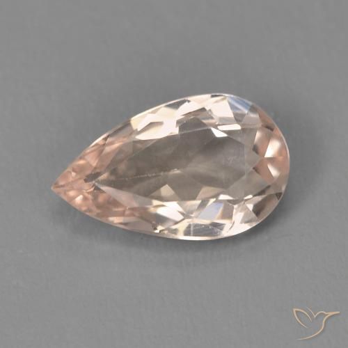 0.93ct Natürlicher Lachs-rosa Morganit, Birnenform, VVS