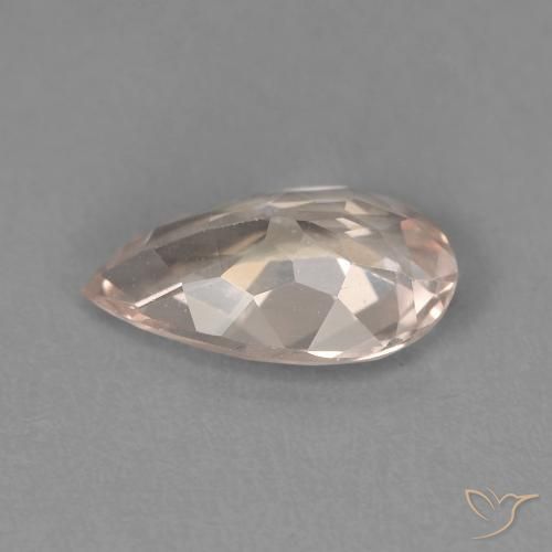9,17 ctw natürlicher Lachs-rosa Morganit, Birnenform, VVS