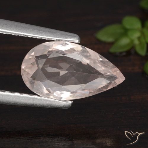 0.86ct Natürlicher Flamingorosa Morganit, Birnenform, VVS