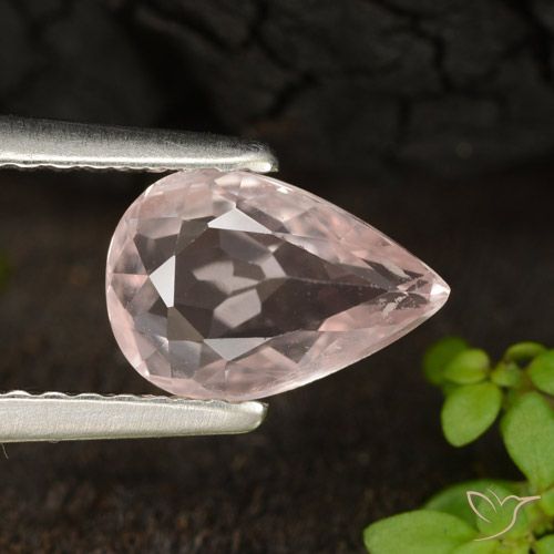 0.99ct Natürlicher Mittelrosa Morganit, Birnenform, VVS-VS