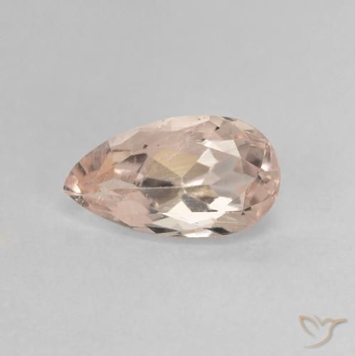 0.96ct Natürlicher Mittelrosa Morganit, Birnenform, VS