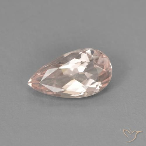0.64ct Natürlicher Sehr helles Rosa Morganit, Birnenform, VVS-VS