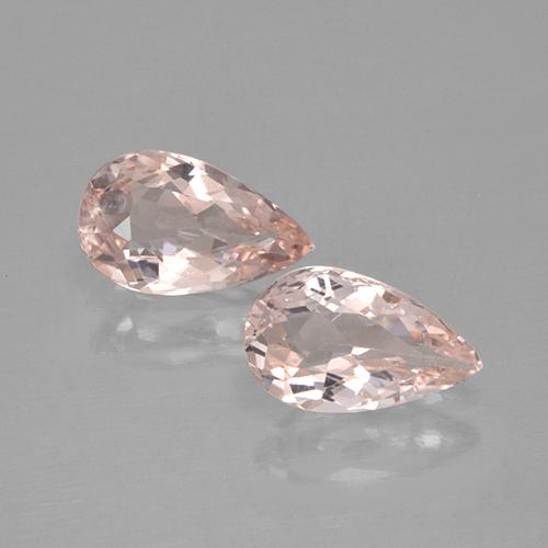 1.66 ct natürliche Flamingorosa Morganit-Edelsteine, Birnenform, VVS-VS