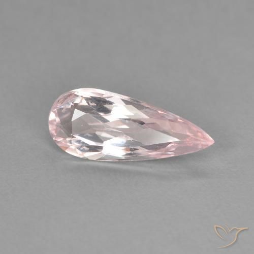 1.02ct Natürlicher hellrosa Morganit, Birnenform, VVS-VS