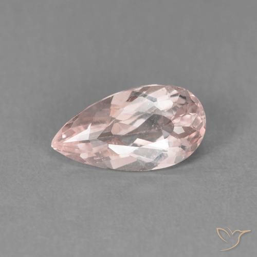1.00ct Natürlicher Flamingorosa Morganit, Birnenform, VVS-VS