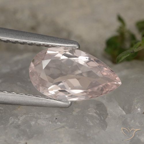 1.04ct Natürlicher Flamingorosa Morganit, Birnenform, VVS-VS
