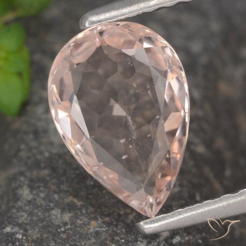 1.22ct Natürlicher Mittelrosa Morganit, Birnenform, VS