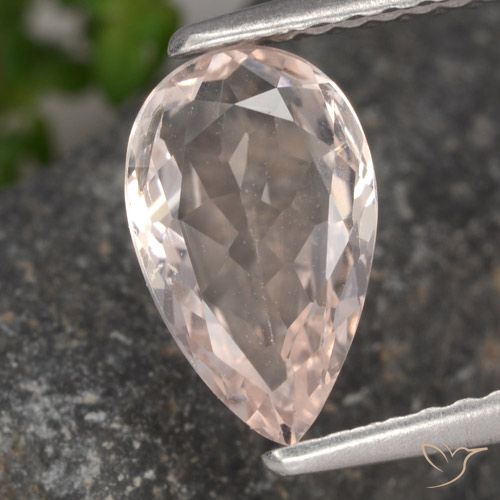1.22ct Natürlicher Flamingorosa Morganit, Birnenform, VVS-VS
