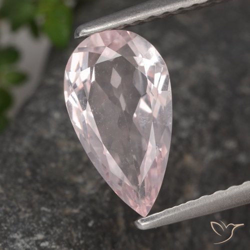 1.18ct Natürlicher Mittel-Hellrosa Morganit, Birnenform, VVS-VS