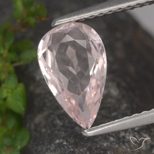 1.16ct Natürlicher rose-rosa Morganit, Birnenform, VVS-VS