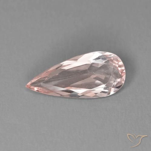 1.24ct Natürlicher Flamingorosa Morganit, Birnenform, VVS-VS