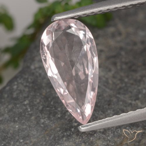 1.10ct Natürlicher Flamingorosa Morganit, Birnenform, VVS-VS