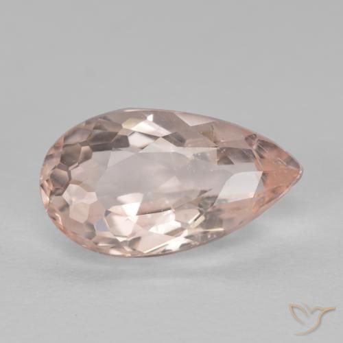 1.16ct Natürlicher Flamingorosa Morganit, Birnenform, VS