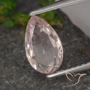 9,17 ctw natürlicher hellrosa Morganit, Birnenform, VS