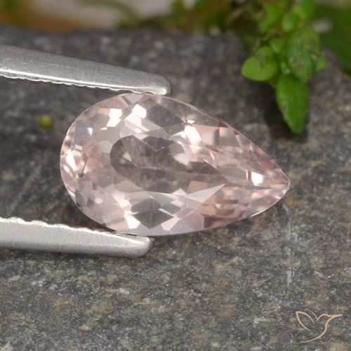 1.01ct Natürlicher Mittelrosa Morganit, Birnenform, VVS-VS