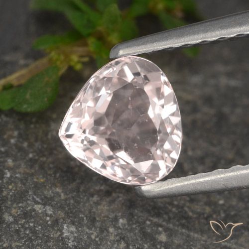 0.67ct Natürlicher Flamingorosa Morganit, Birnenform, VS