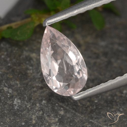 0.47ct Natürlicher Flamingorosa Morganit, Birnenform, VS