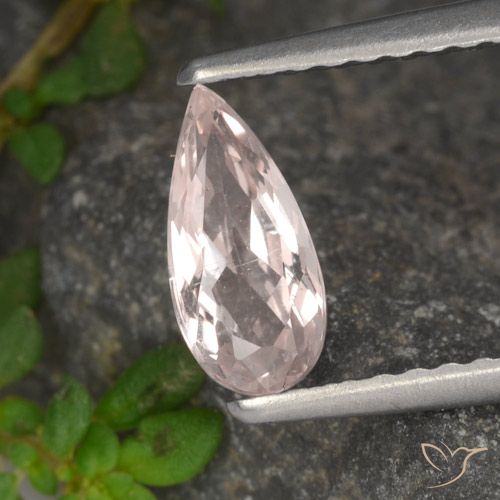 0.48ct Natürlicher Mittel-Hellrosa Morganit, Birnenform, VVS-VS
