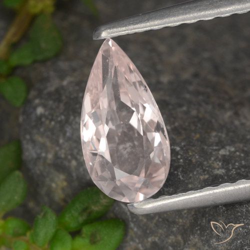 0.69ct Natürlicher Rosenrosa-Ton Morganit, Birnenform, VVS