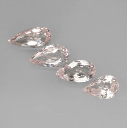 2.03 ct natürliche Korallenrosa-Ton Morganit-Edelsteine, Birnenform, VVS