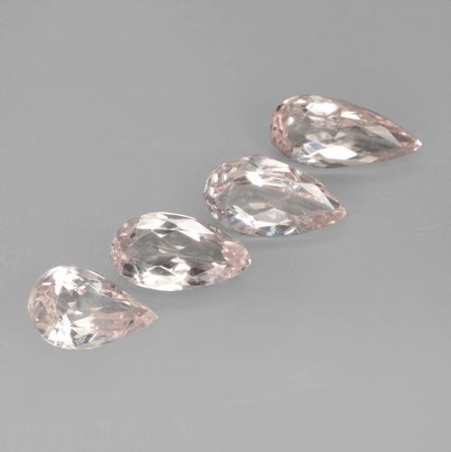 2.03 ct natürliche Korallenrosa-Ton Morganit-Edelsteine, Birnenform, VVS