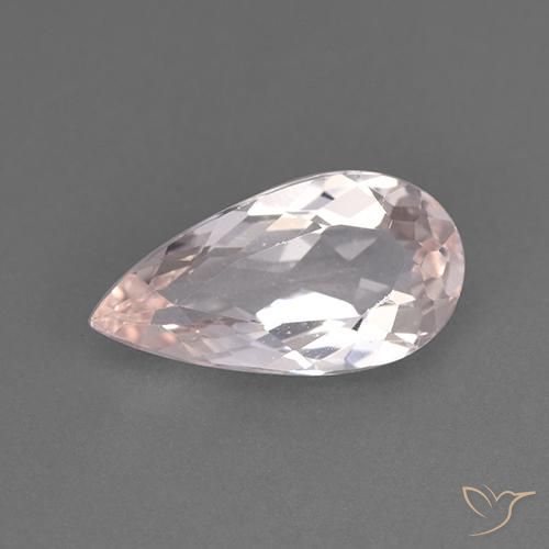 1.30ct Natürlicher hellrosa Morganit, Birnenform, VVS-VS