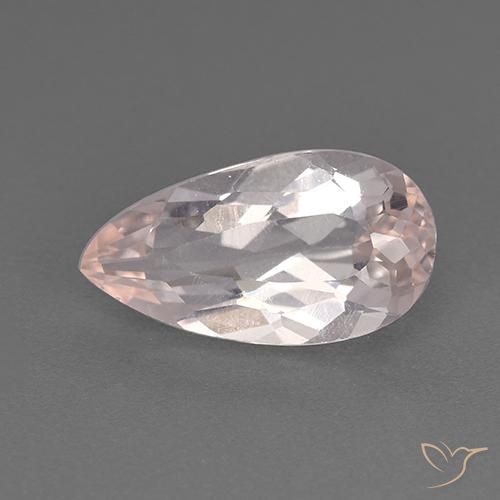 1.77ct Natürlicher Flamingorosa Morganit, Birnenform, VVS-VS