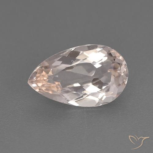 1.60ct Natürlicher Sehr helles Rosa Morganit, Birnenform, VVS-VS