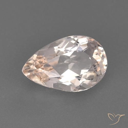 1.51ct Natürlicher Lachs-rosa Morganit, Birnenform, VS