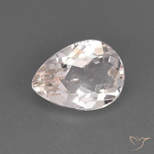 1.36ct Natürlicher Sehr helles Rosa Morganit, Birnenform, VS