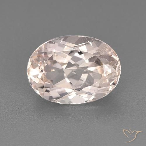 1.69ct Natürlicher Sehr helles Rosa Morganit, Oval, VS