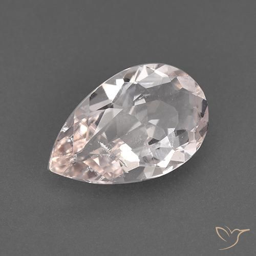 1.16ct Natürlicher hellrosa Morganit, Birnenform, VVS-VS