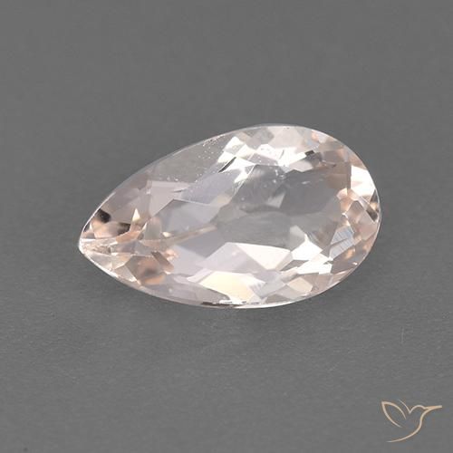 0.93ct Natürlicher hellrosa Morganit, Birnenform, VVS-VS
