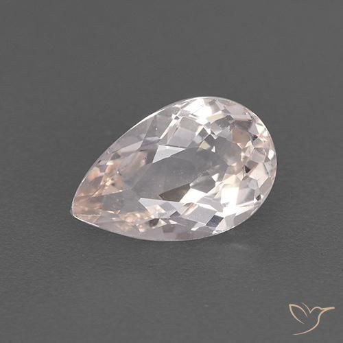 0.90ct Natürlicher hellrosa Morganit, Birnenform, VVS-VS