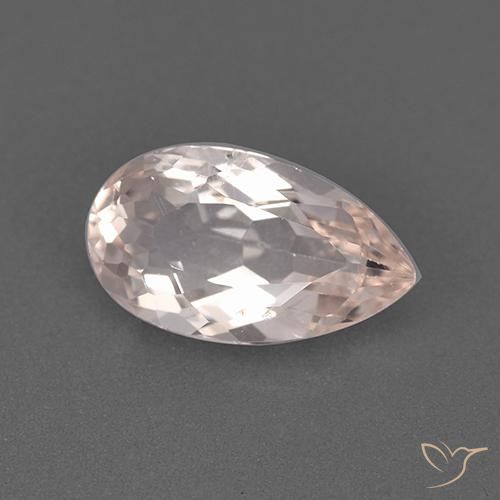 1.37ct Natürlicher Flamingorosa Morganit, Birnenform, VS