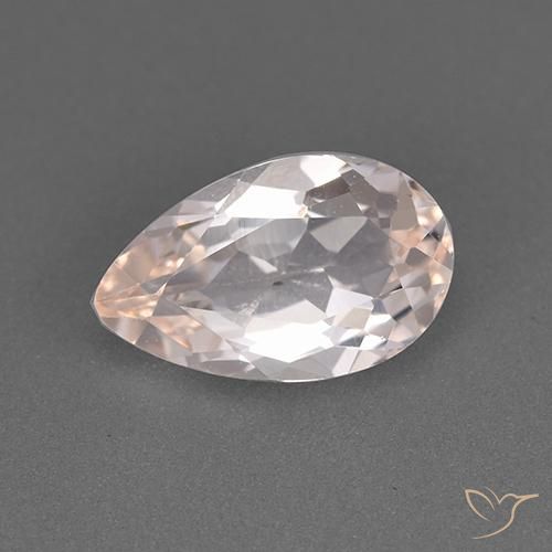 1.42ct Natürlicher Flamingorosa Morganit, Birnenform, VVS-VS