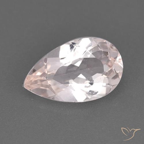 1.38ct Natürlicher hellrosa Morganit, Birnenform, VS