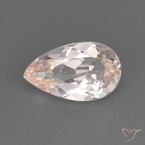 1.42ct Natürlicher Lachs-rosa Morganit, Birnenform, VVS-VS