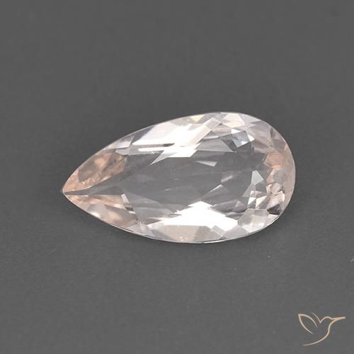 1.12ct Natürlicher Mittel-Hellrosa Morganit, Birnenform, VVS-VS