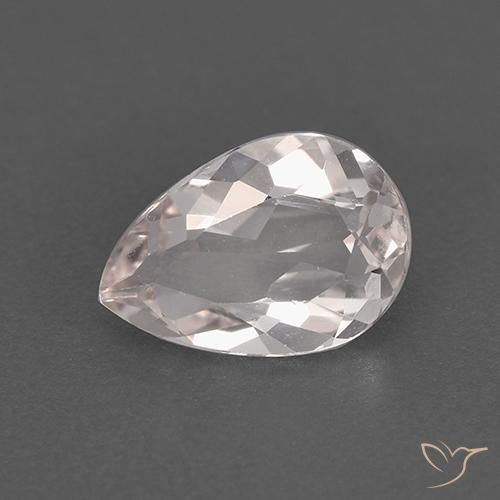 0.98ct Natürlicher Flamingorosa Morganit, Birnenform, VVS-VS