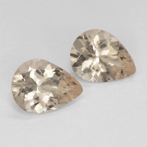 1.58 ct natürliche hellgolden Morganit-Edelsteine, Birnenform, VVS-VS